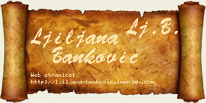 Ljiljana Banković vizit kartica